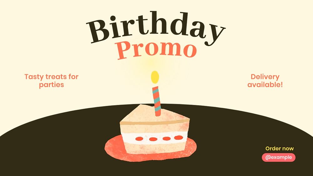 Birthday promo blog banner template