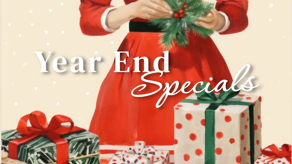 Year end specials blog banner template