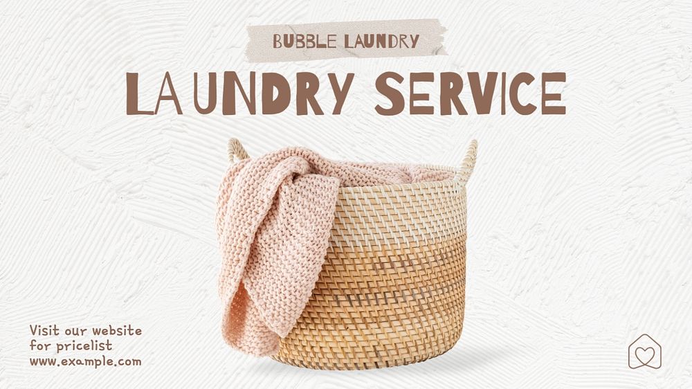 Laundry service blog banner template