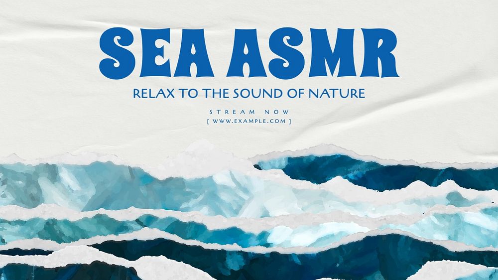 Sea ASMR blog banner template