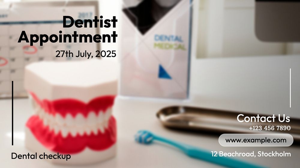 Dentist appointment blog banner template