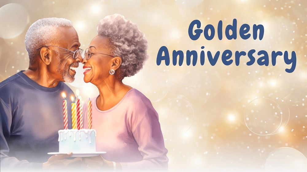 Golden anniversary blog banner template