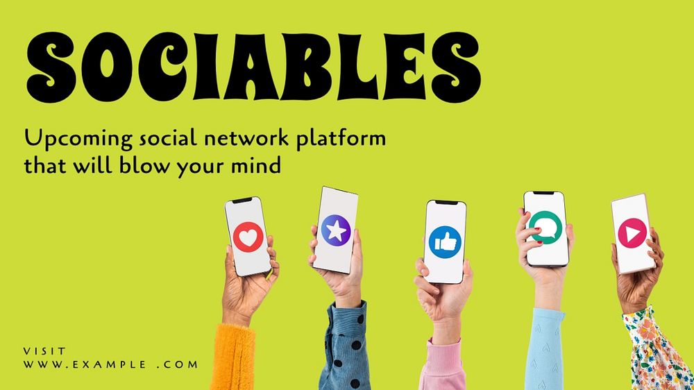 Sociables social network blog banner template