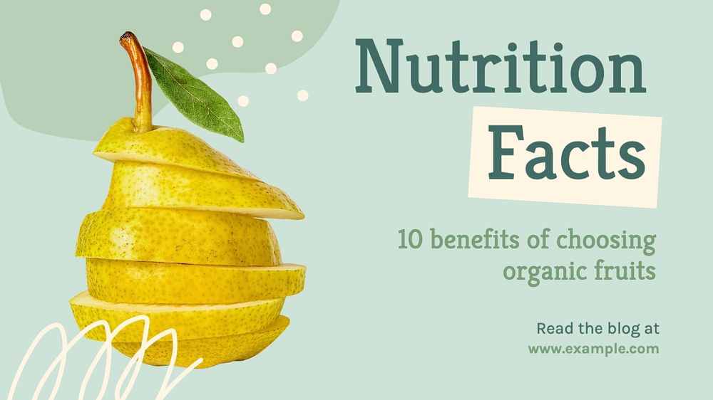 Nutrition facts blog banner template