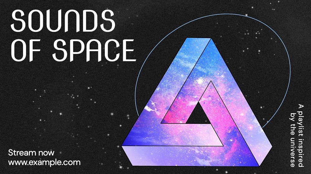 Space playlist blog banner template