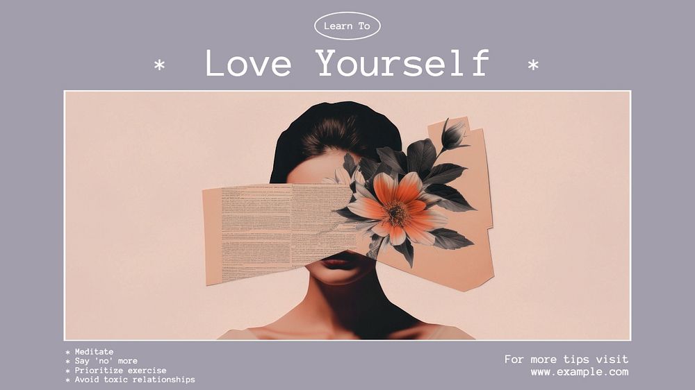 Love yourself blog banner template