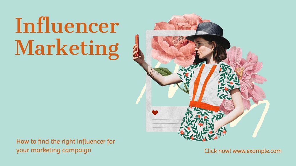 Influencer marketing blog banner template