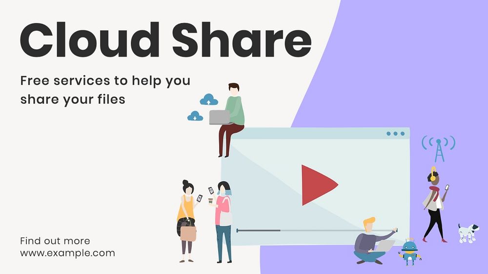 Cloud share blog banner template