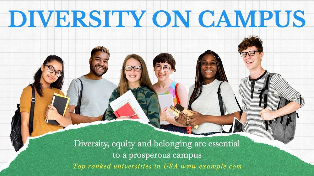 Diversity on campus blog banner template