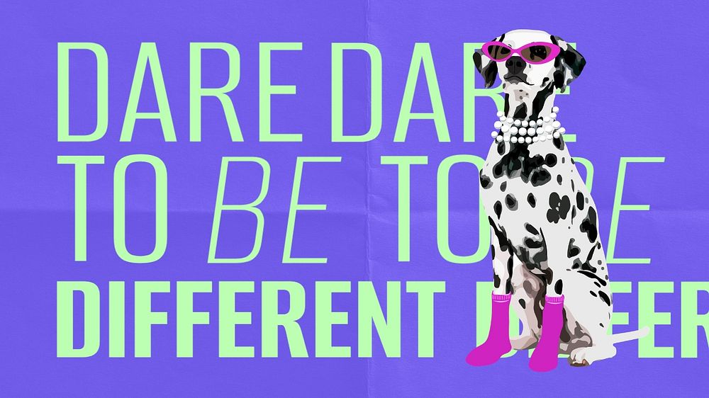 Dare to be different blog banner template