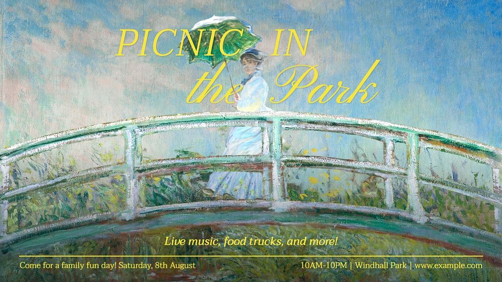 Picnic in the park blog banner template