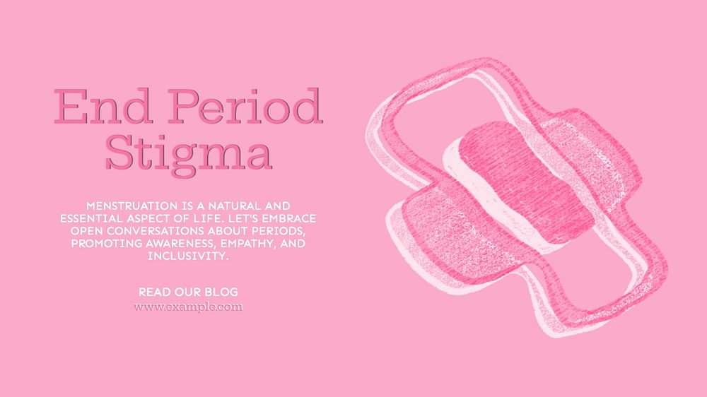 Menstruation blog banner template