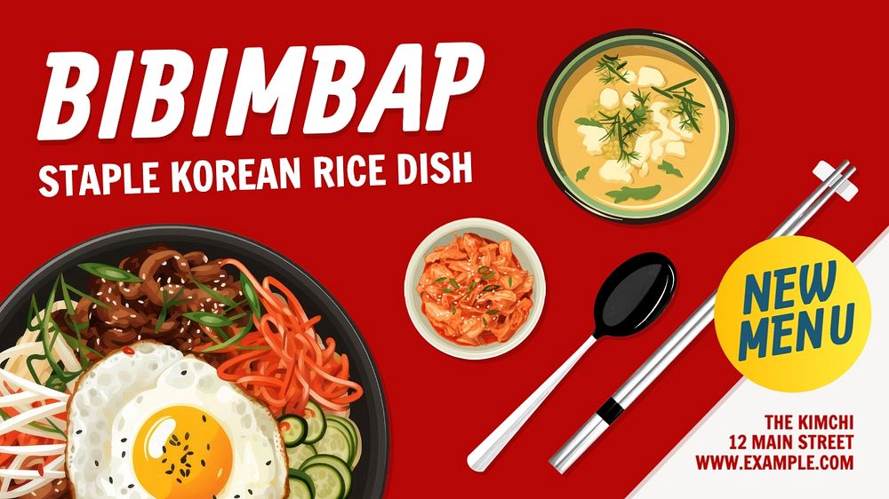 Bibimbap blog banner template