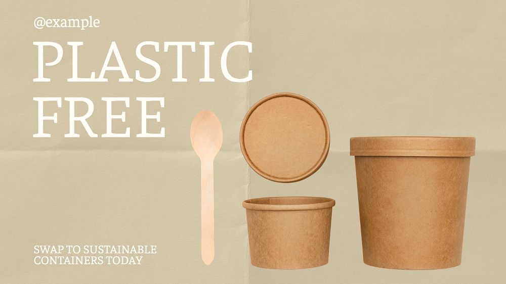 Plastic free blog banner template