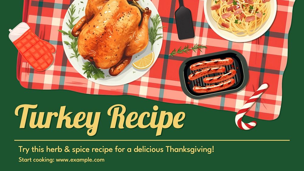 Turkey recipe blog banner template