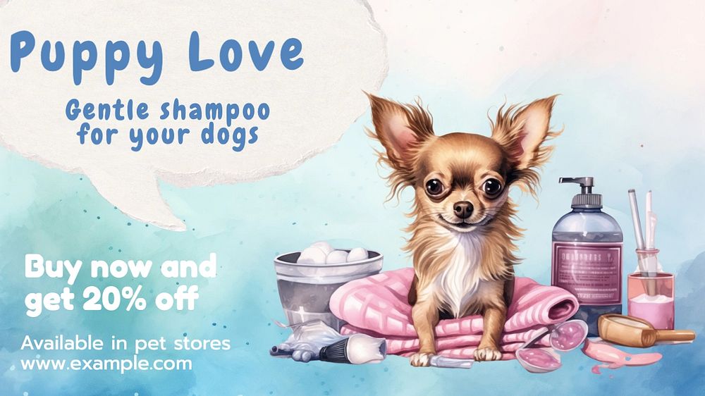 Dog shampoo blog banner template