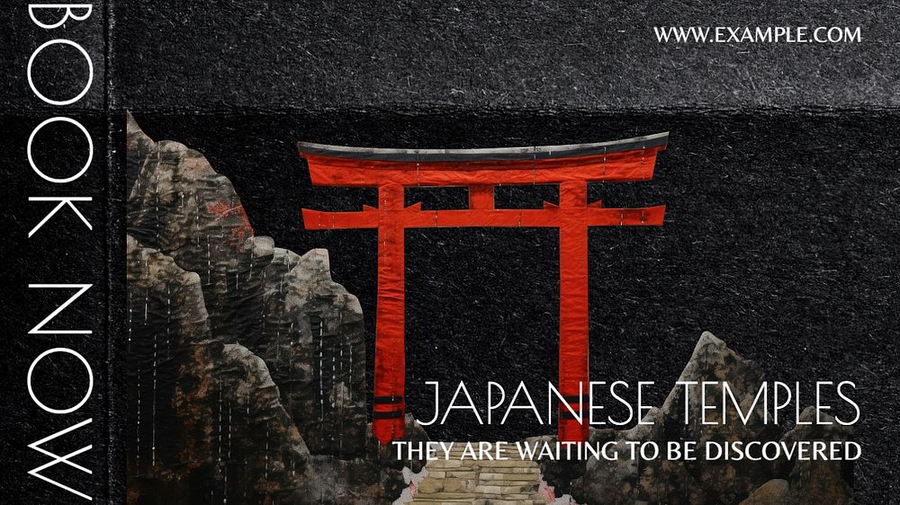 Japanese temples blog banner template