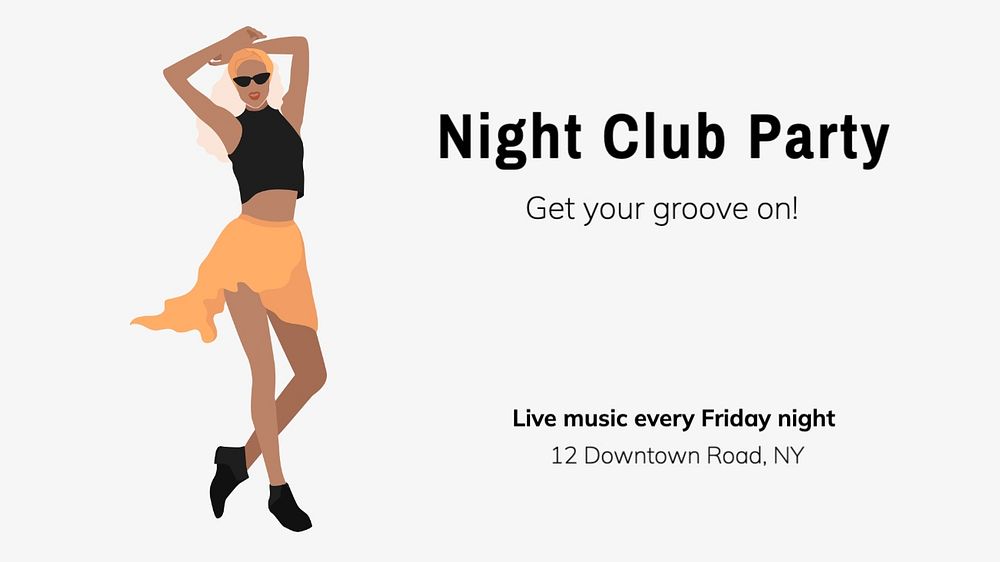 Night club party blog banner template