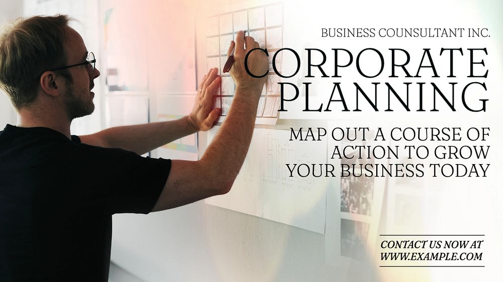 Corporate plan blog banner template