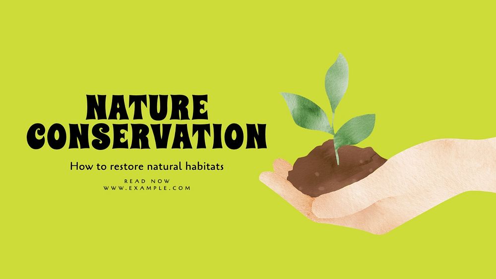 Nature conservation blog banner template