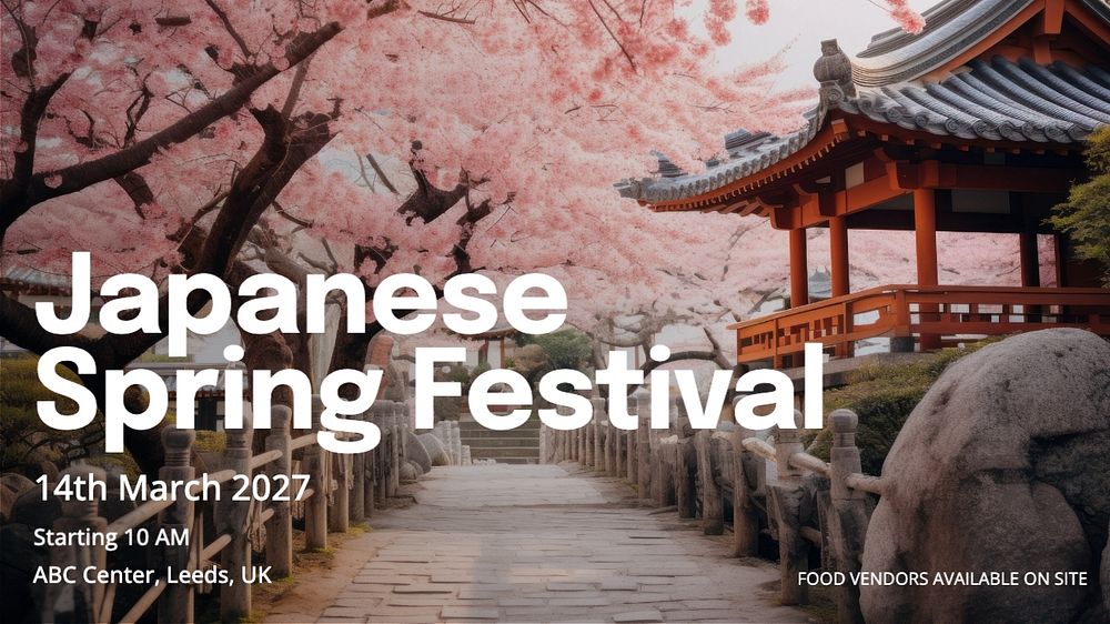 Spring festival blog banner template