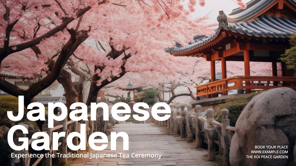 Japanese garden blog banner template