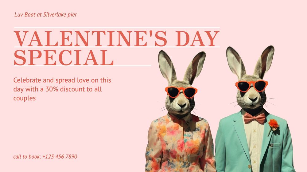 Valentine's day special blog banner template