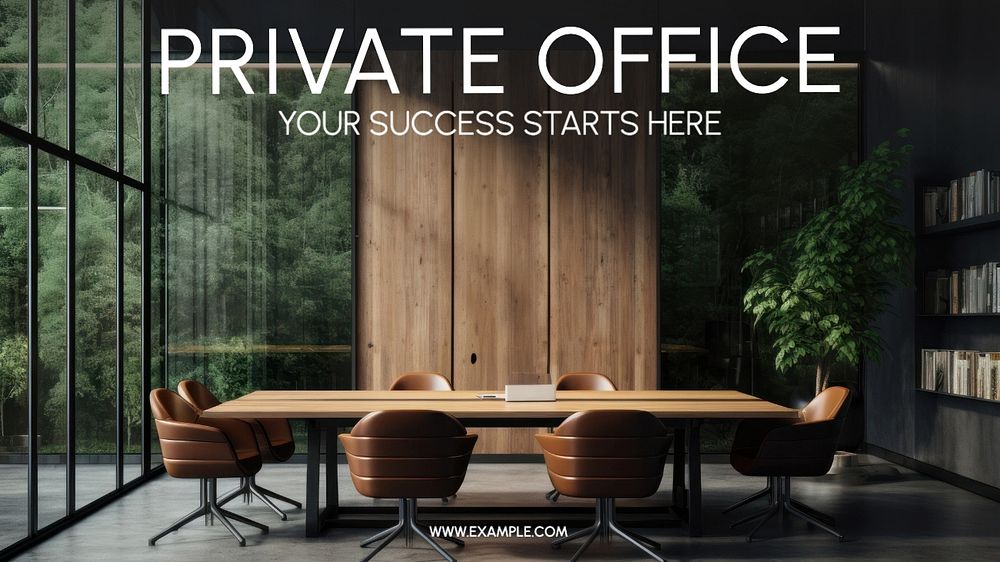 Private office blog banner template