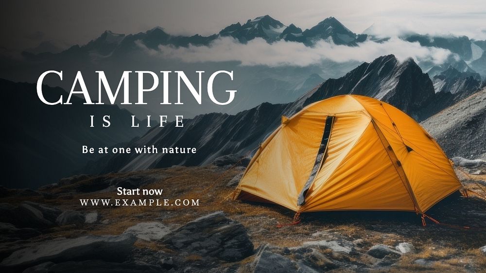 Camping blog banner template