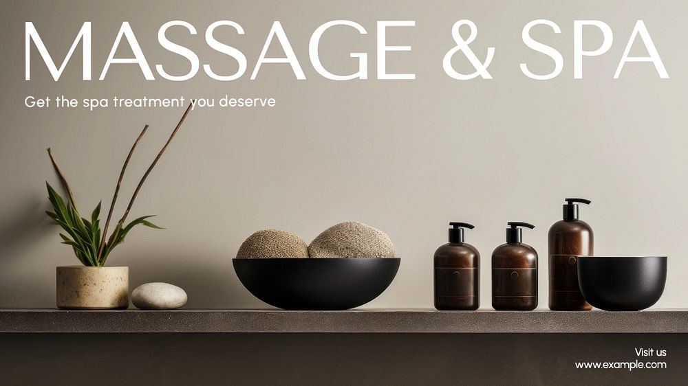 Massage & spa blog banner template