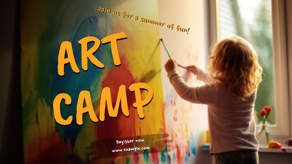 Art camp blog banner template