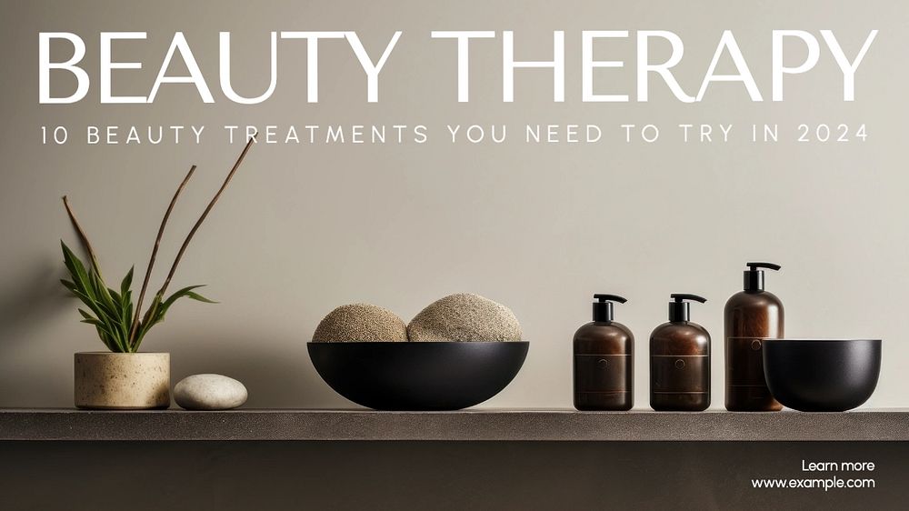 Beauty therapy blog banner template