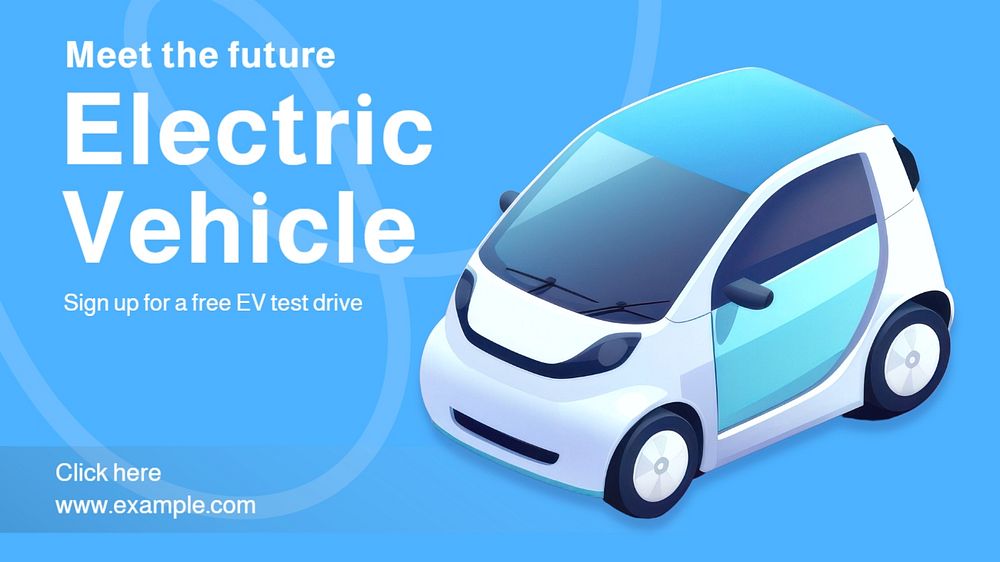 EV car blog banner template