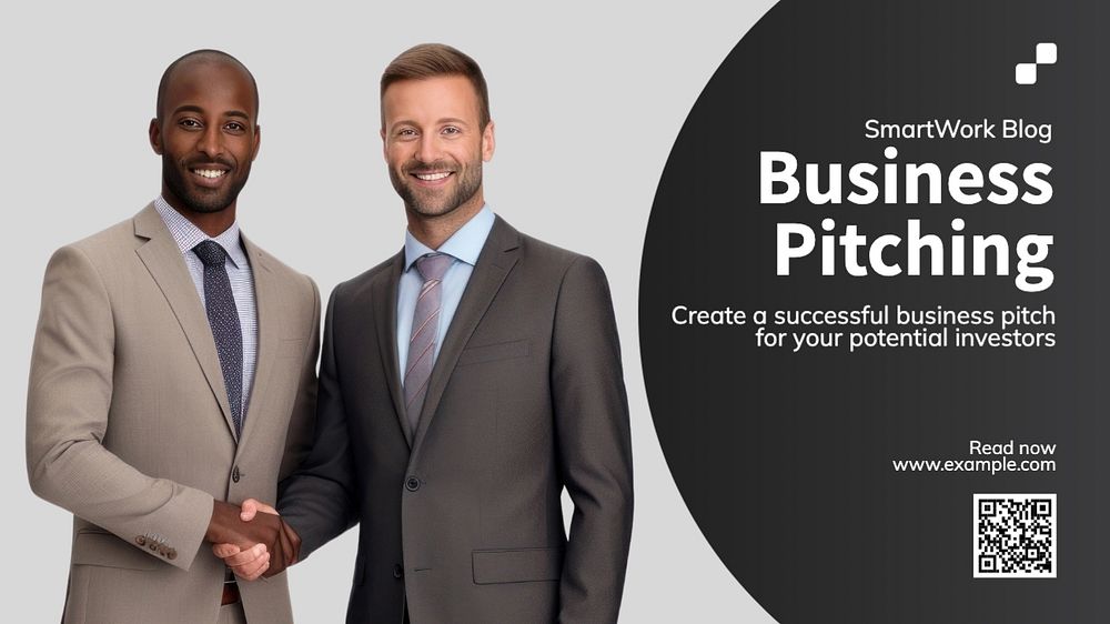 Business pitching blog banner template