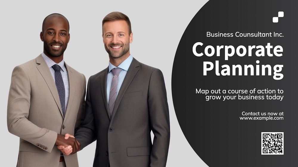 Corporate plan blog banner template