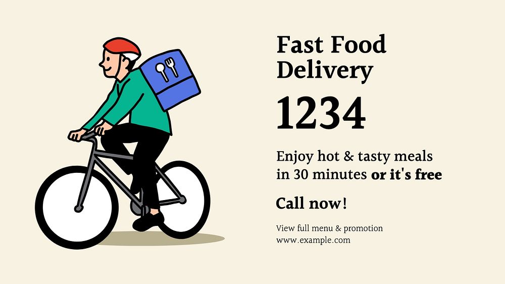 Food delivery blog banner template