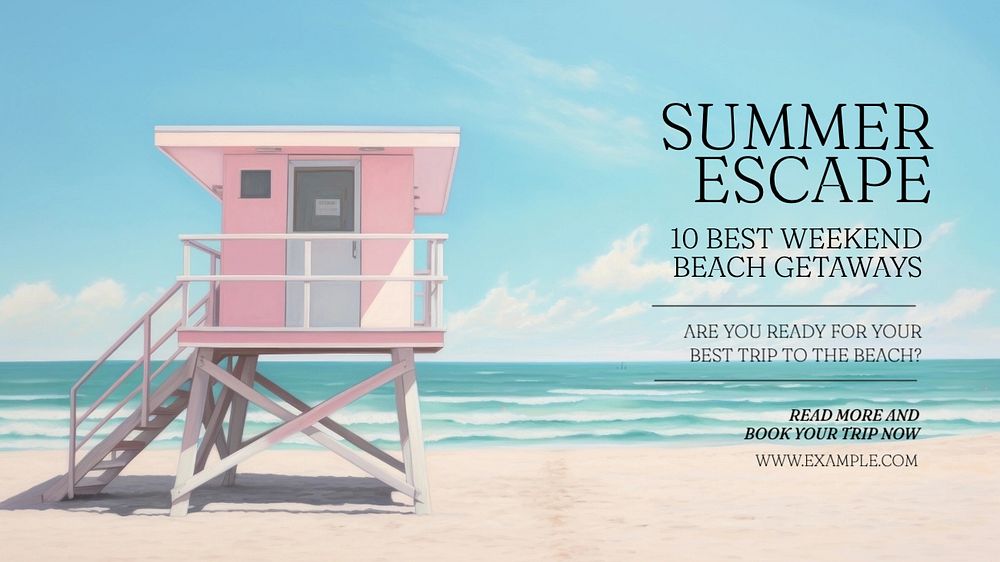 Summer escape blog banner template