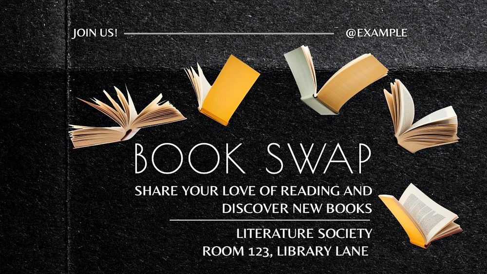 Book swap blog banner template