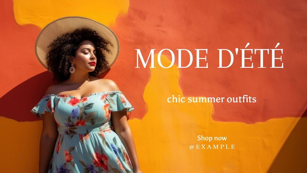 Summer fashion blog banner template