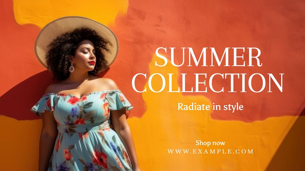 Summer collection blog banner template