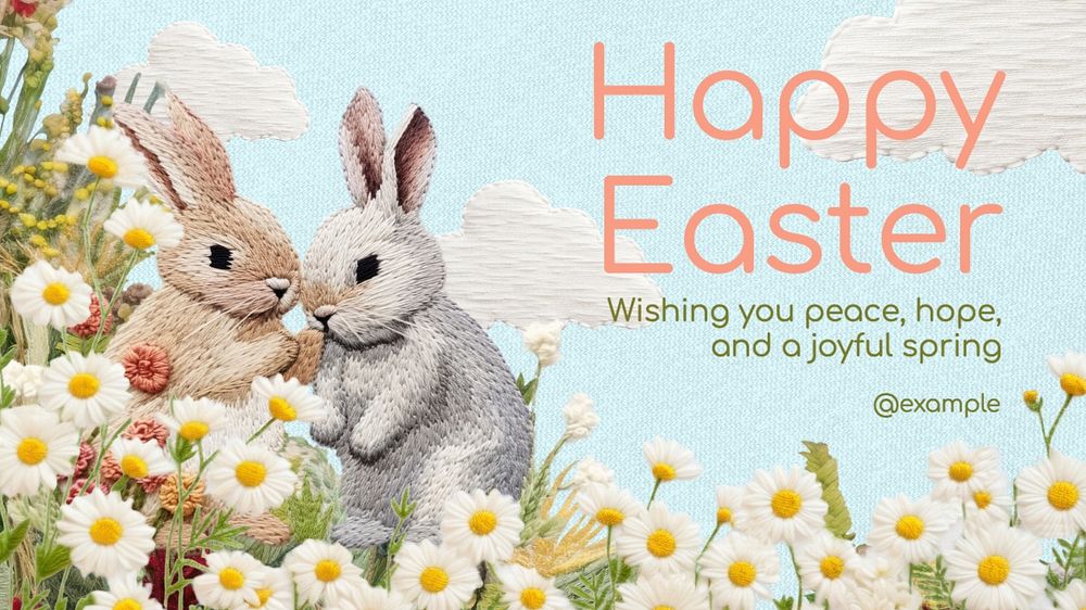 Happy Easter blog banner template