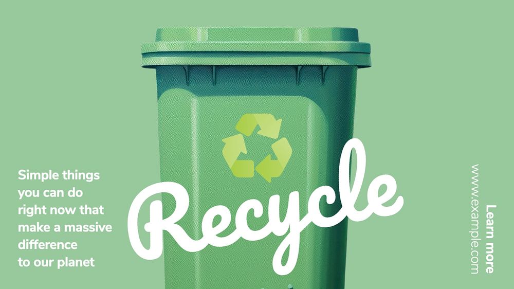 Recycling blog banner template