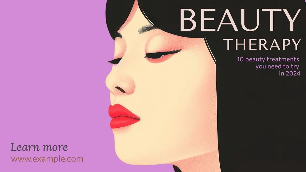 Beauty therapy blog banner template