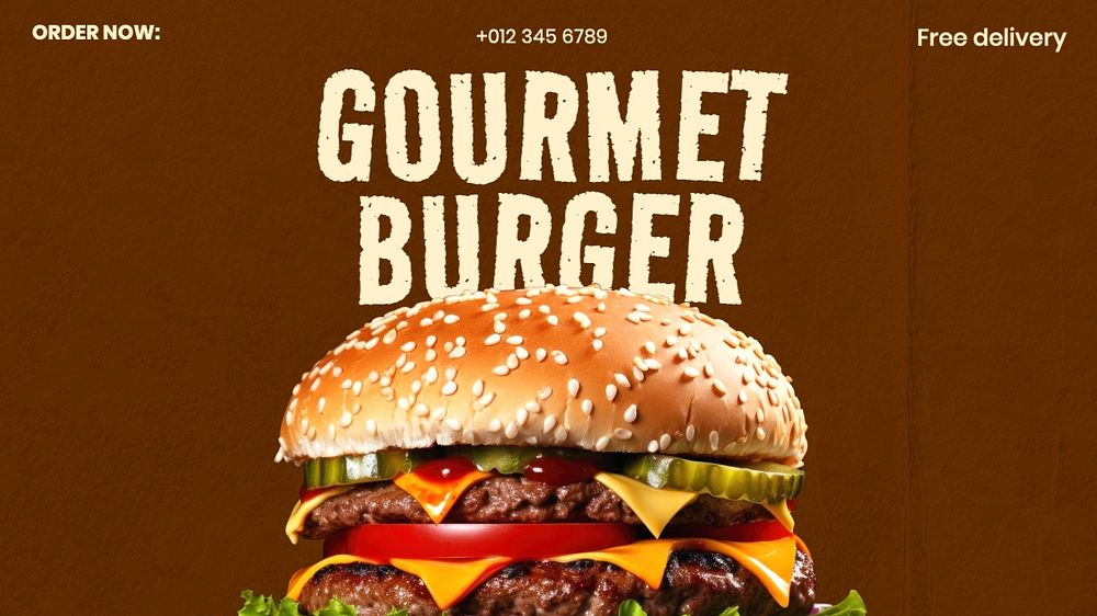 Gourmet burger blog banner template