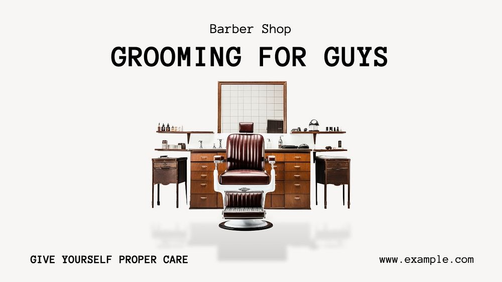 Male grooming blog banner template