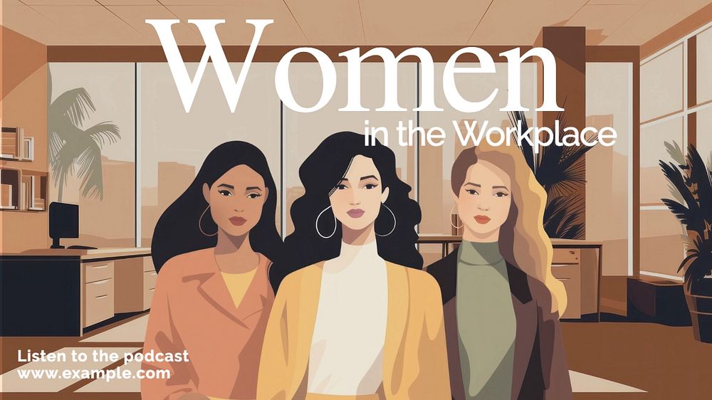 Women at work blog banner template