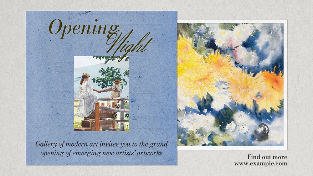 Artworks opening night blog banner template