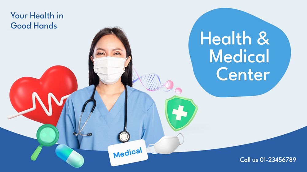 Health & medical center blog banner template