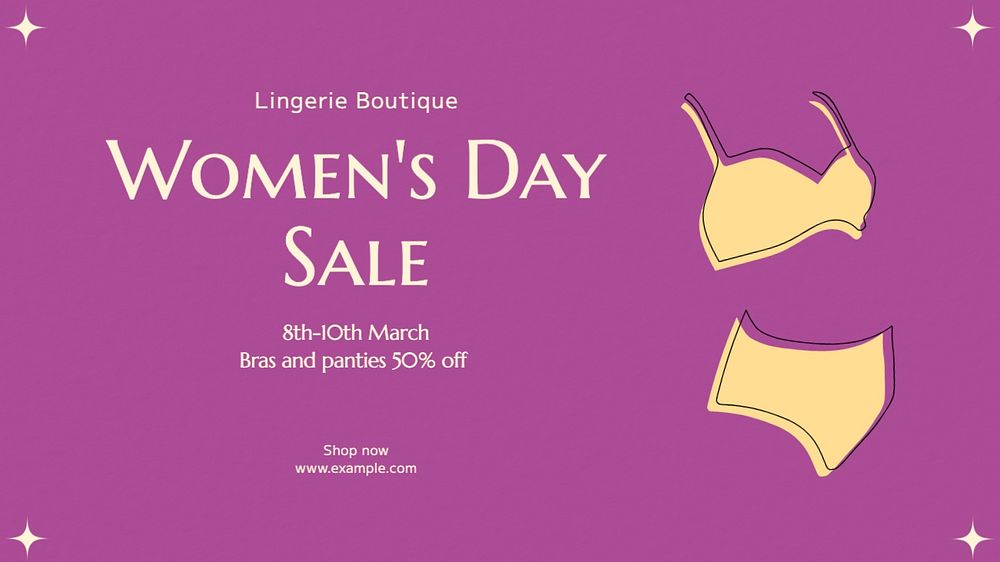 Women's day sale blog banner template