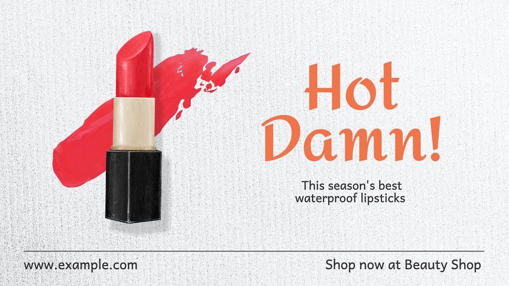 Hot damn lipstick blog banner template